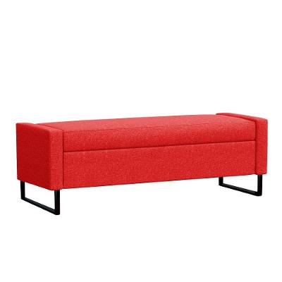 Recamier Bau Paris Base De Metal 1,20m Veludo Bege - Inova Decorações