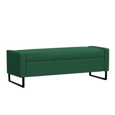 Recamier Bau Paris Base De Metal 1,20m Veludo Verde - Inova Decorações