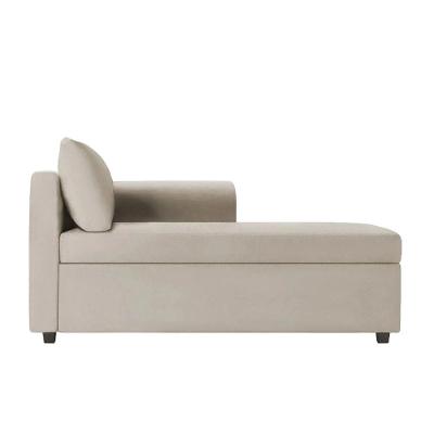 Recamier Divã Londres 140cm L-esquerdo Linho Bege - Inova Decor