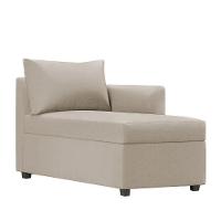 Recamier Divã Londres 140cm L-esquerdo Linho Bege - Inova Decor - 2