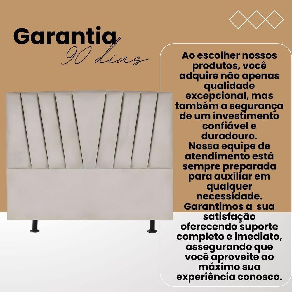 Cabeceira Cama Box King 195 Cm Vivian Em Suede Com Frame Marrom - 6