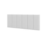 Cabeceira Casal Laura 1,40 Almofadada Corino Branco - 2