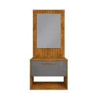 Conjunto Gabinete Com Espelheira Para Banheiro Orion Naturalle-titanium