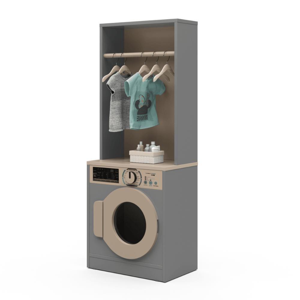 Lavanderia Infantil Diana Maquina De Lavar Com Cabideiro Cinza - 2
