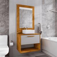 Conjunto Gabinete Com Espelheira Para Banheiro Orion Naturalle Off-white - 2