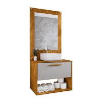 Conjunto Gabinete Com Espelheira Para Banheiro Orion Naturalle Off-white - 6