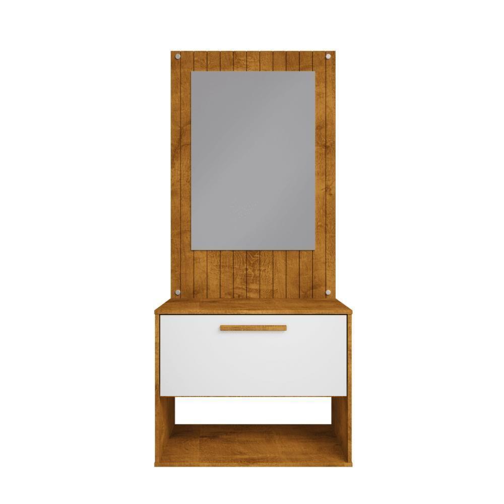 Conjunto Gabinete Com Espelheira Para Banheiro Zenit Naturalle Branco - 7