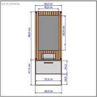 Conjunto Gabinete Com Espelheira Para Banheiro Orion Naturalle Branco - 5