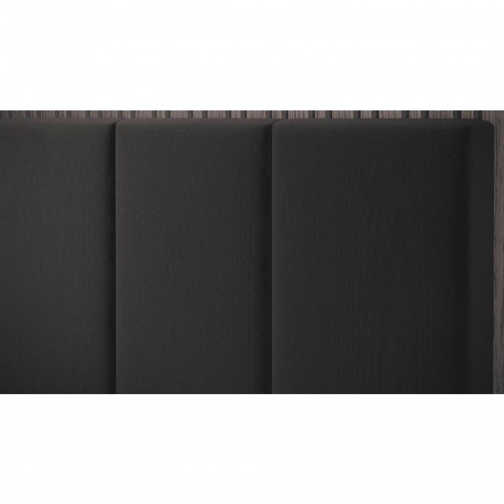 Cabeceira King Clara 1.95 Almofadada Sued Preto - 4