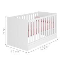 Berço Mini Cama Doce Sonho Grades Laterias Branco - 3