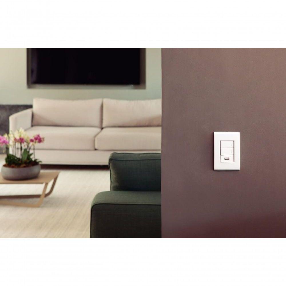 Placa 3 Postos Tramontina 4x2 Liz Branca - 2