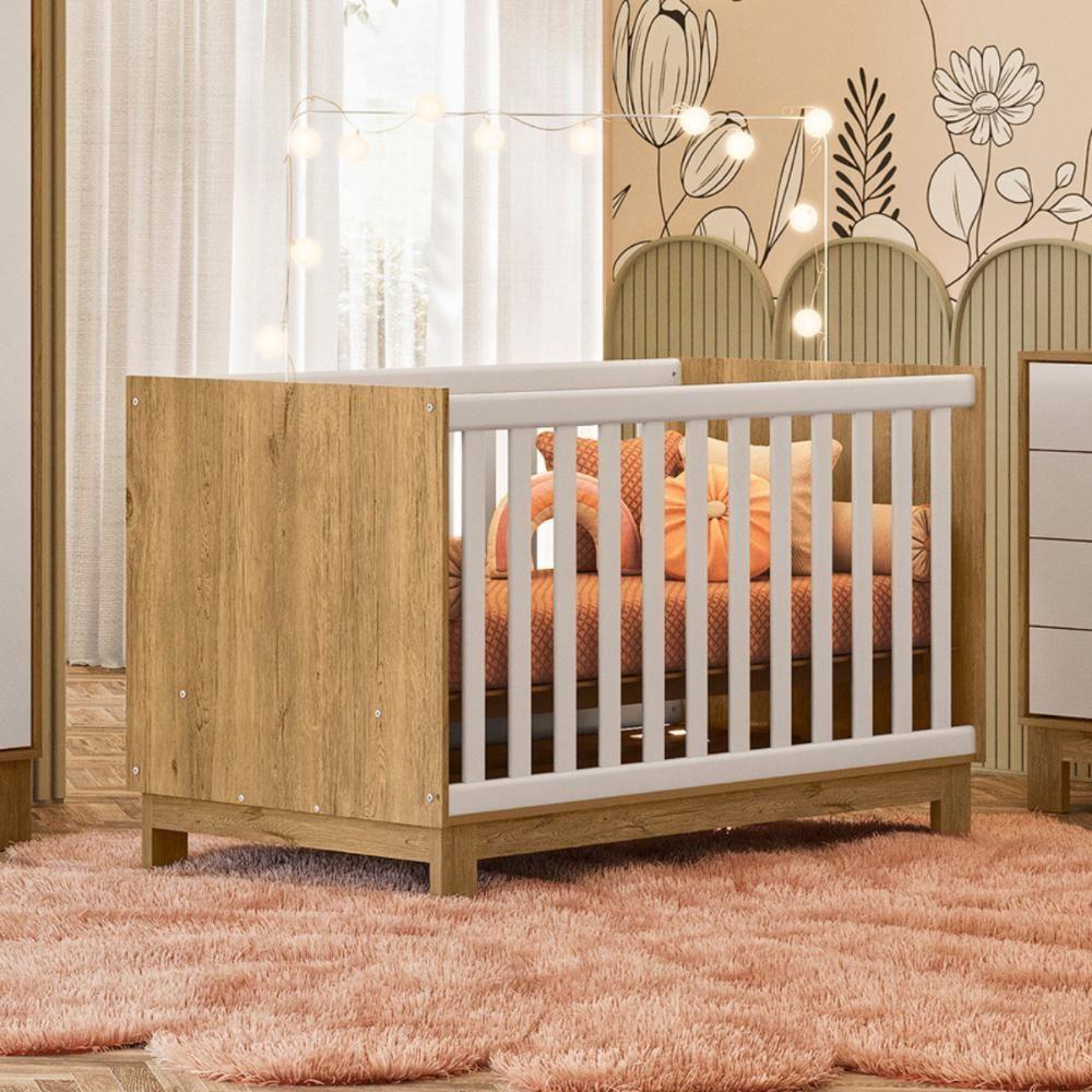 Berço Mini Cama Encanto Slim Freijo Toq Branco Acetinado - 3