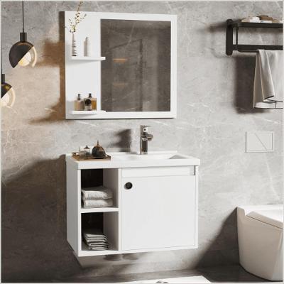 Conjunto Gabinete Com Espelheira E Cuba Para Banheiro Éden Branco