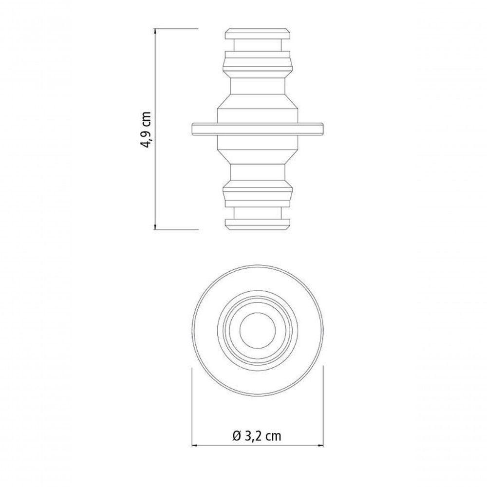 Conector De 2 Engates Rápidos Tramontina Para Mangueiras 1/2 5/8 3/4 - 2