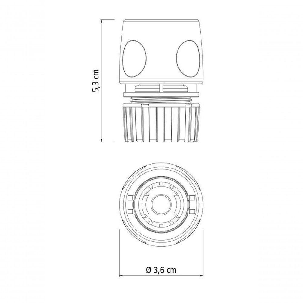Engate Rápido Com Aquastop Tramontina Em Plástico Para Mangueira 1/2 - 5