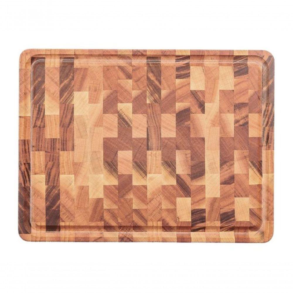 Tábua Tramontina Para Churrasco Retangular Em Madeira Muiracatiara Com Acabamento Em óleo 45x34cm - 1