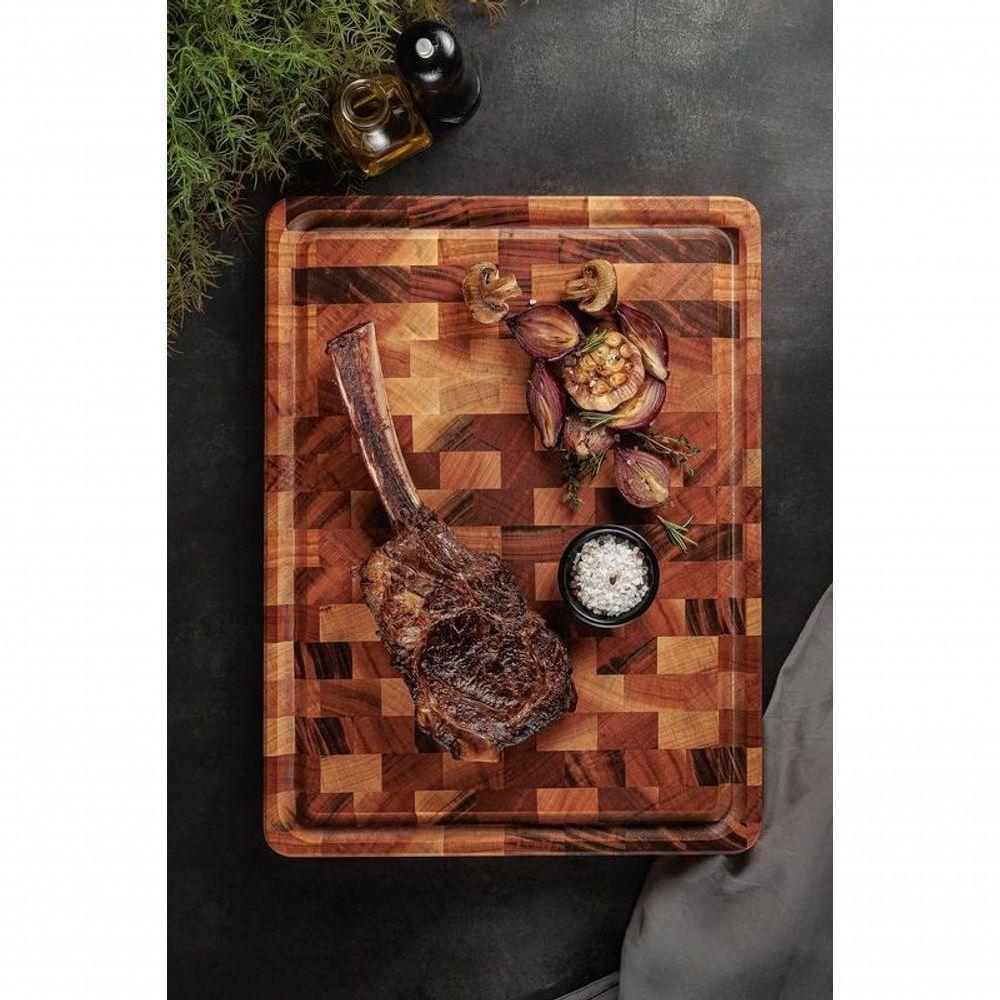 Tábua Tramontina Para Churrasco Retangular Em Madeira Muiracatiara Com Acabamento Em óleo 45x34cm - 2