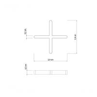 Espaçador Cruzeta Plástico Tramontina 2mm Saco Com 100 Unidades - 4
