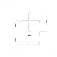 Espaçador Cruzeta Plástico Tramontina 3mm Saco Com 100 Unidades - 4