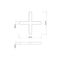 Espaçador Cruzeta Plástico Tramontina 4mm Saco Com 100 Unidades - 4