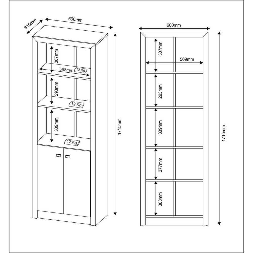 Armário Escritório Com 2 Portas Multimóveis Cr25020 Amendoa - 5
