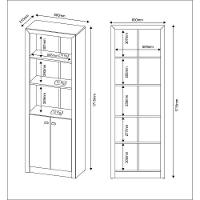 Armário Escritório Com 2 Portas Multimóveis Cr25020 Amendoa - 5