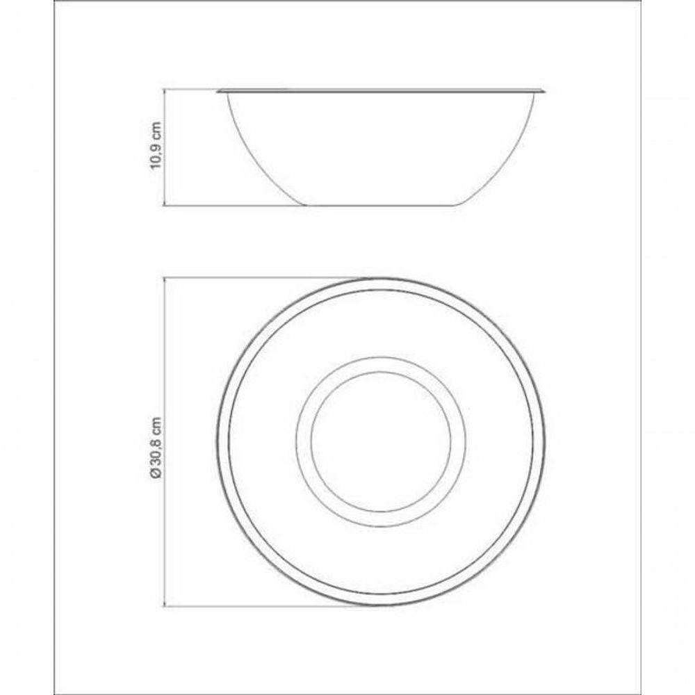 Bowl Tramontina Cucina Preparo Em Aço Inox 28cm 4,7 Litros - 3