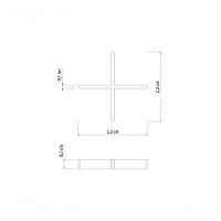 Espaçador Cruzeta Plástico Tramontina 1mm Saco Com 100 Unidades - 4