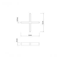 Espaçador Cruzeta Plástico Tramontina 1,5mm Saco Com 100 Unidades - 4