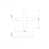 Espaçador Cruzeta Plástico Tramontina 5mm Saco Com 100 Unidades - 4