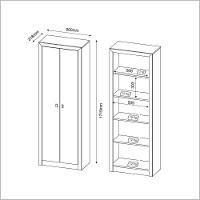 Armário Escritório Com 2 Portas Multimóveis Cr25015 Amendoa - 3