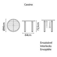 Mesa Cassino Branca Basic - 3