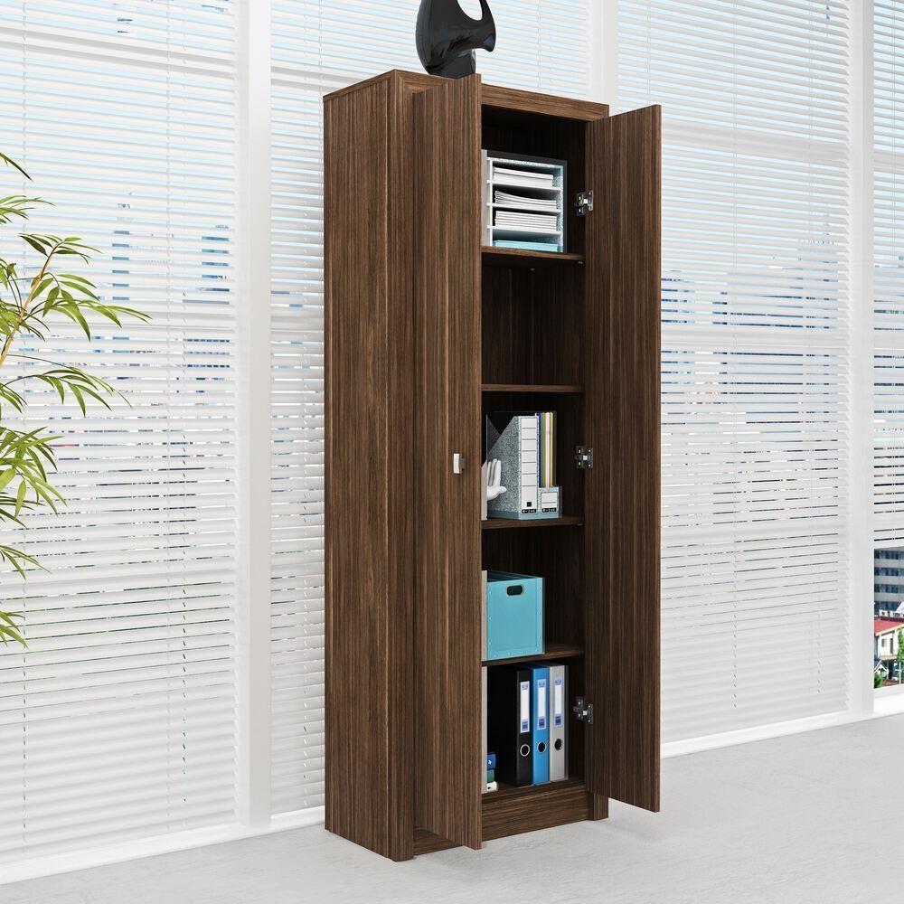 Armário Escritório Com 2 Portas Multimóveis Cr25015 Nogal - 3