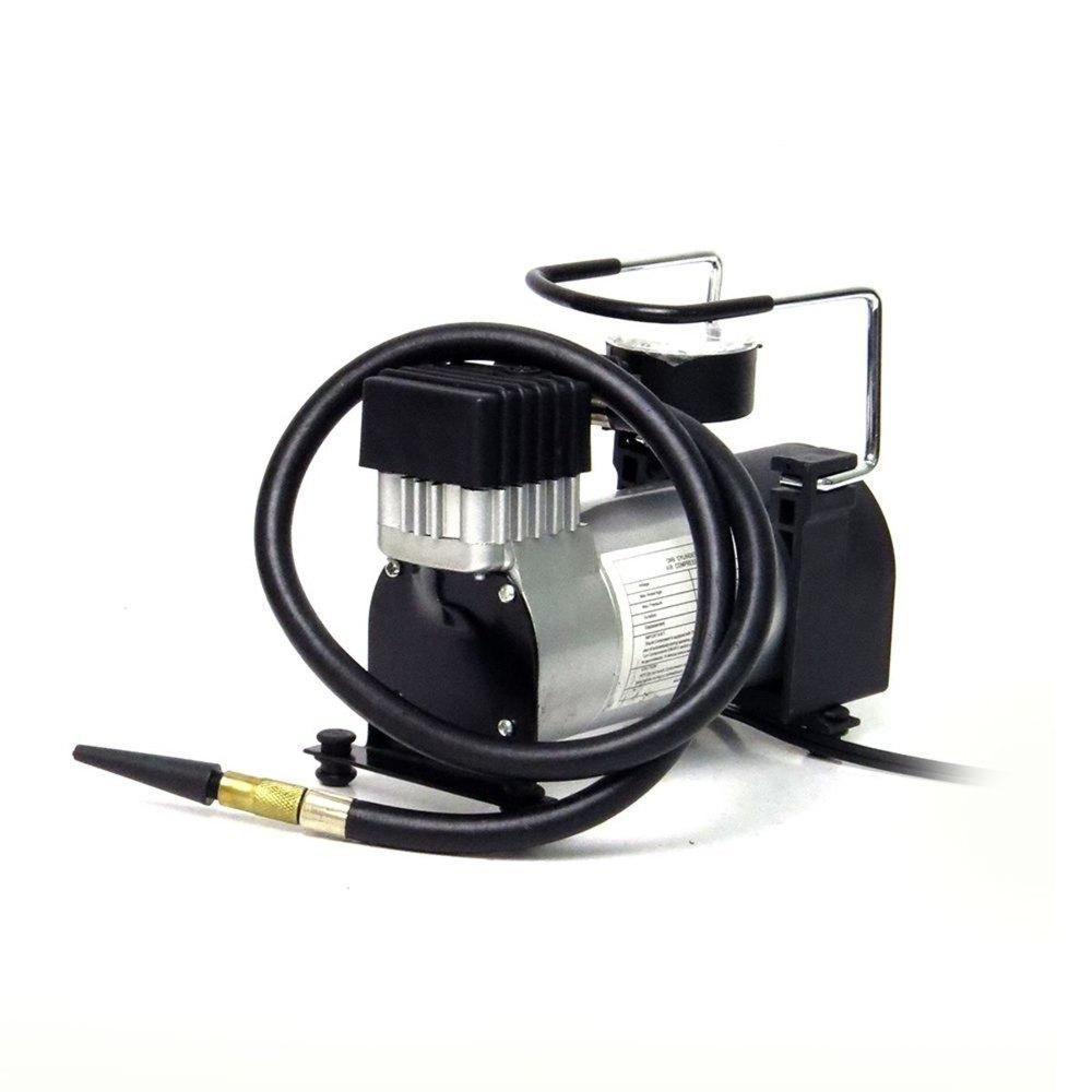 Mini Compressor De Ar 12v Automotivo Multiuso Em Metal Com Manometro Calibrador E Inflador De Pneu Bola Balão - 2