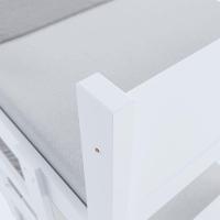 Beliche 100% Mdf Fortaleza - Duas Camas Solteiro Compacta E Moderna Branco Com 2 Colchões - 2