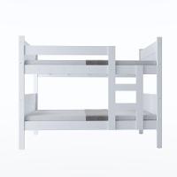 Beliche 100% Mdf Fortaleza - Duas Camas Solteiro Compacta E Moderna Branco Com 2 Colchões - 6