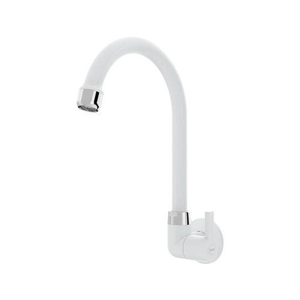 Torneira Cozinha Parede Bica Alta Confort Branco - Blukit - 1