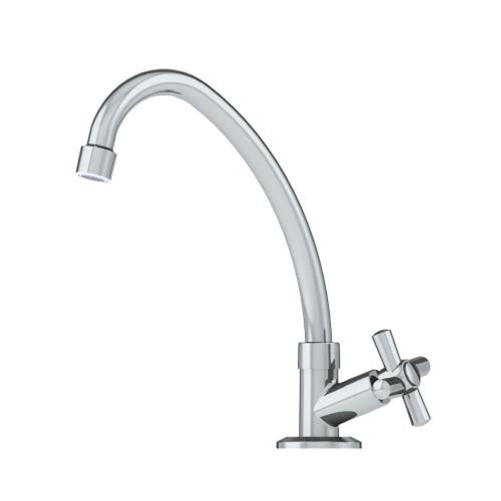 Torneira Mesa Bica Móvel Alta 1168 C31 - Real Metais - 1