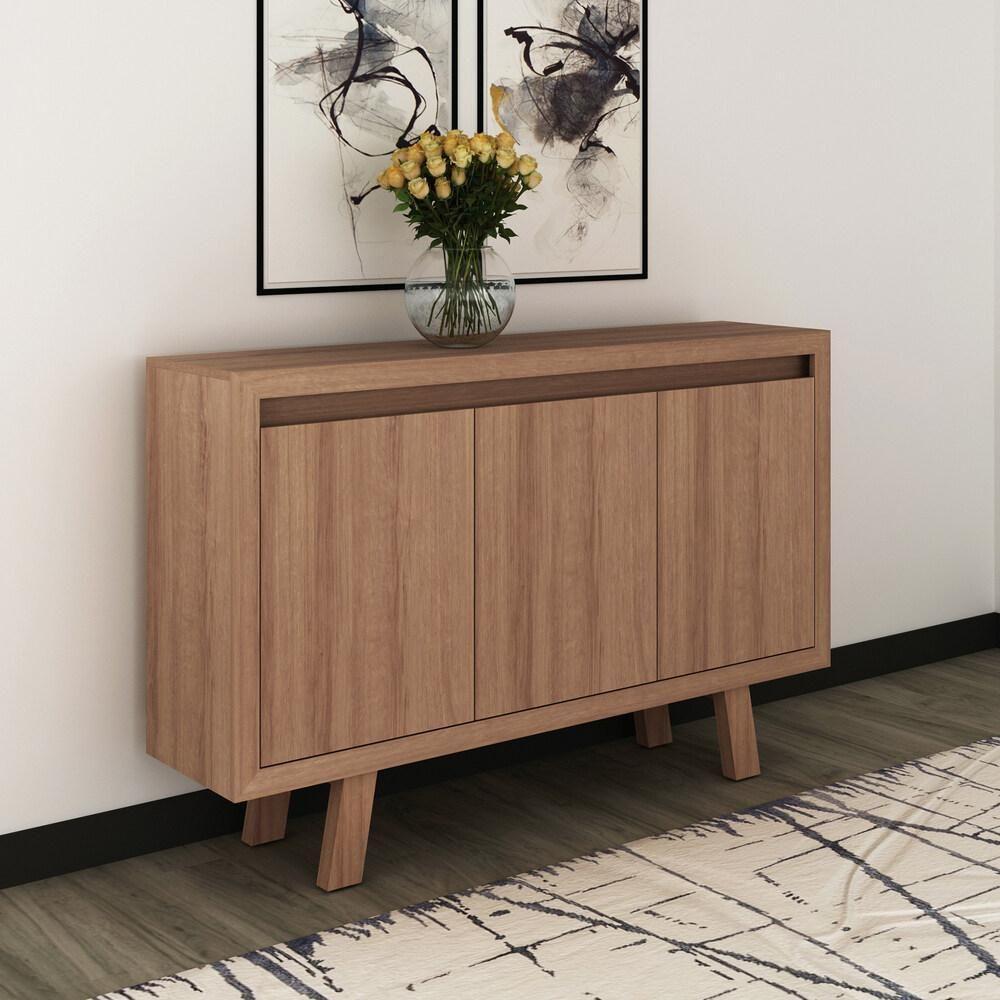 Balcão Escritório Com 3 Portas Multimóveis Cr25028 Amendoa - 1