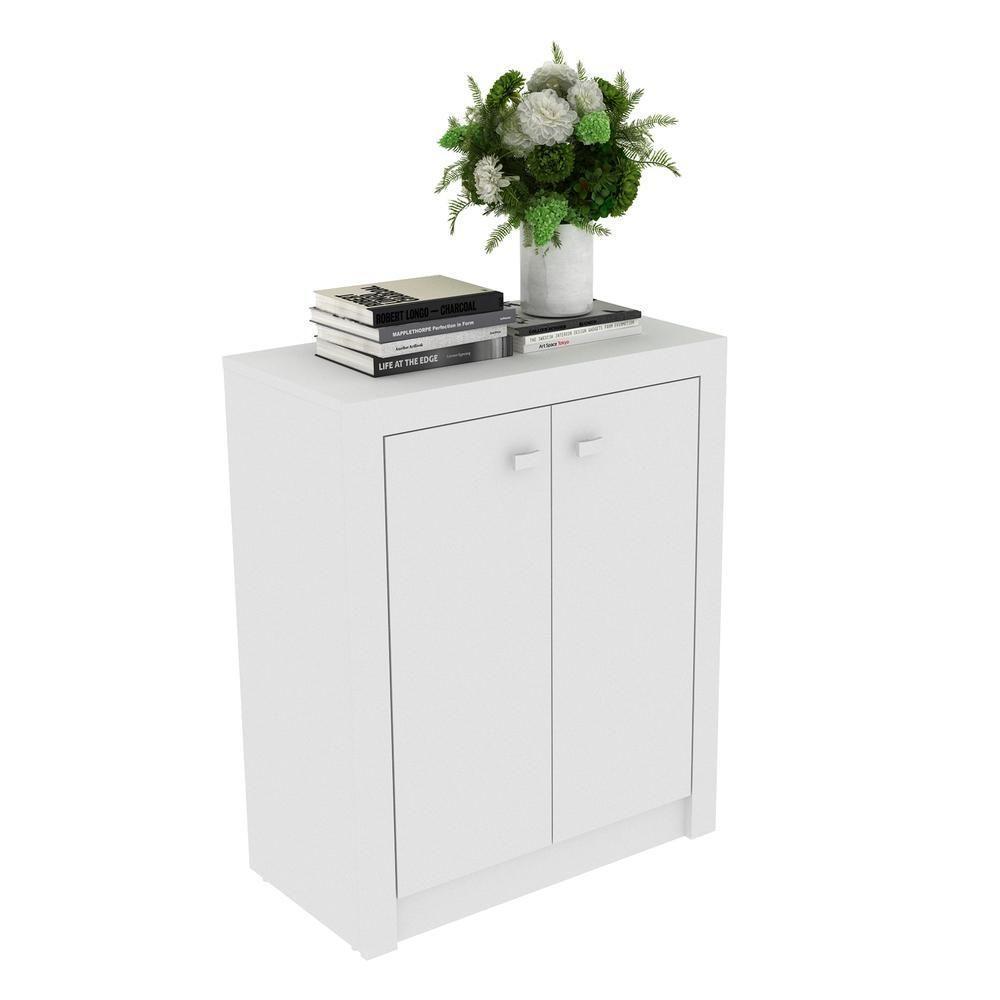 Balcão Escritório Com 2 Portas Multimóveis Vcr25013 Branco Branco - 1