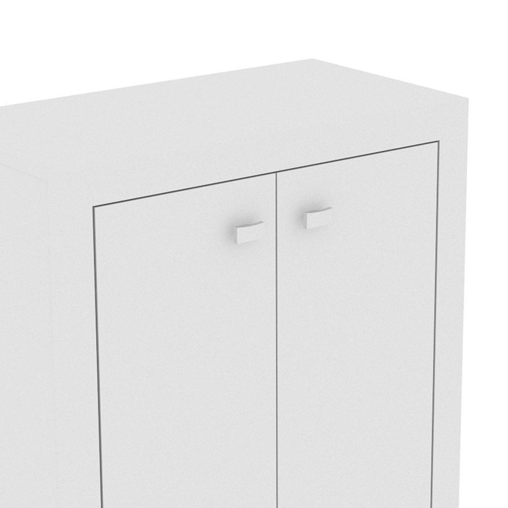 Balcão Escritório Com 2 Portas Multimóveis Vcr25013 Branco Branco - 3