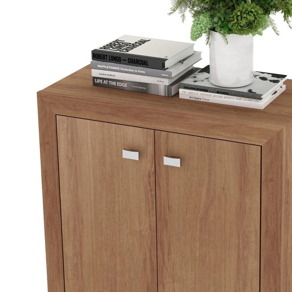 Balcão Escritório Com 2 Portas Multimóveis Cr25013 Amendoa - 3