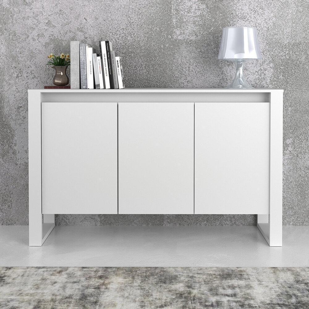 Balcão Escritório Com 3 Portas Multimóveis Cr25044 Branco - 1