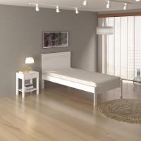 Cama De Solteiro Para Colchão 88 X 188Cm Multimóveis Vcr35014 Branco Branco - 5