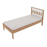 Cama De Solteiro Para Colchão 88 X 188 Cm Multimóveis Vcr35010 Amêndoa/Branco Amêndoa/Branco - 1