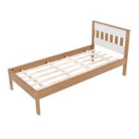 Cama De Solteiro Para Colchão 88 X 188 Cm Multimóveis Vcr35010 Amêndoa/Branco Amêndoa/Branco