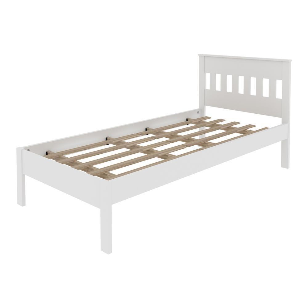 Cama De Solteiro Para Colchão 88 X 188 Cm Multimóveis Vcr35010 Branco Branco - 2
