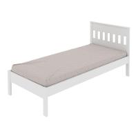 Cama De Solteiro Para Colchão 88 X 188 Cm Multimóveis Vcr35010 Branco Branco - 1