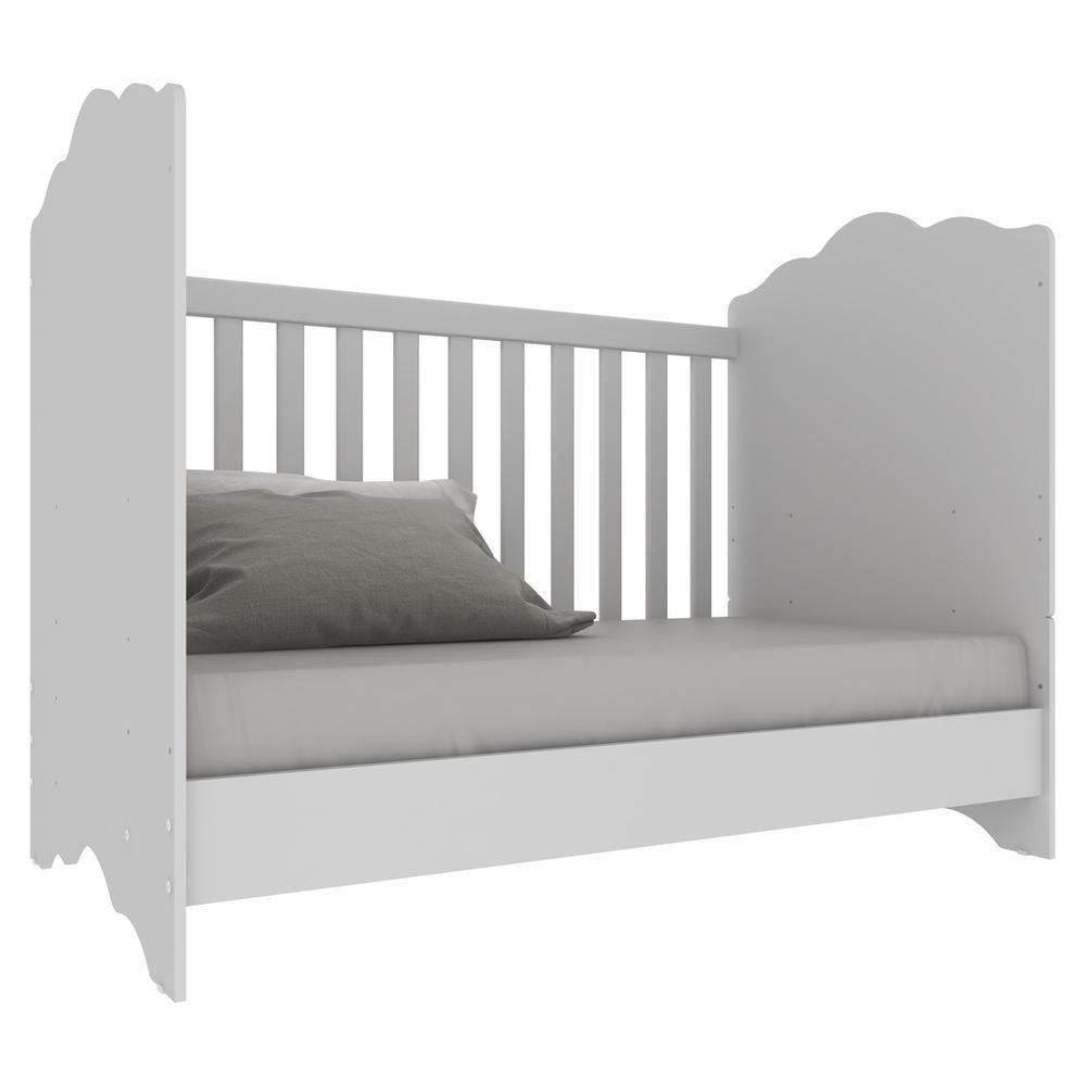 Berço Americano 3 Em 1 Para Colchão 70 X 130 Cm Nuvem Multimóveis Branco - 5