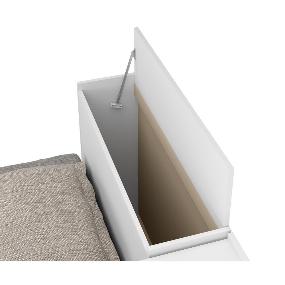 Bicama Com Baú Para Colchão 78 X 188 Cm Multimóveis Branca - 3